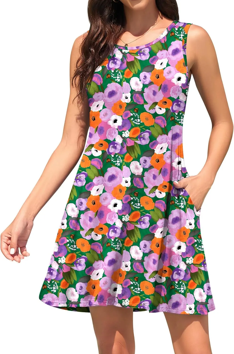 WEACZZY Women Summer Casual Swing T Shirt Dresses Beach Cover up Loose Dress