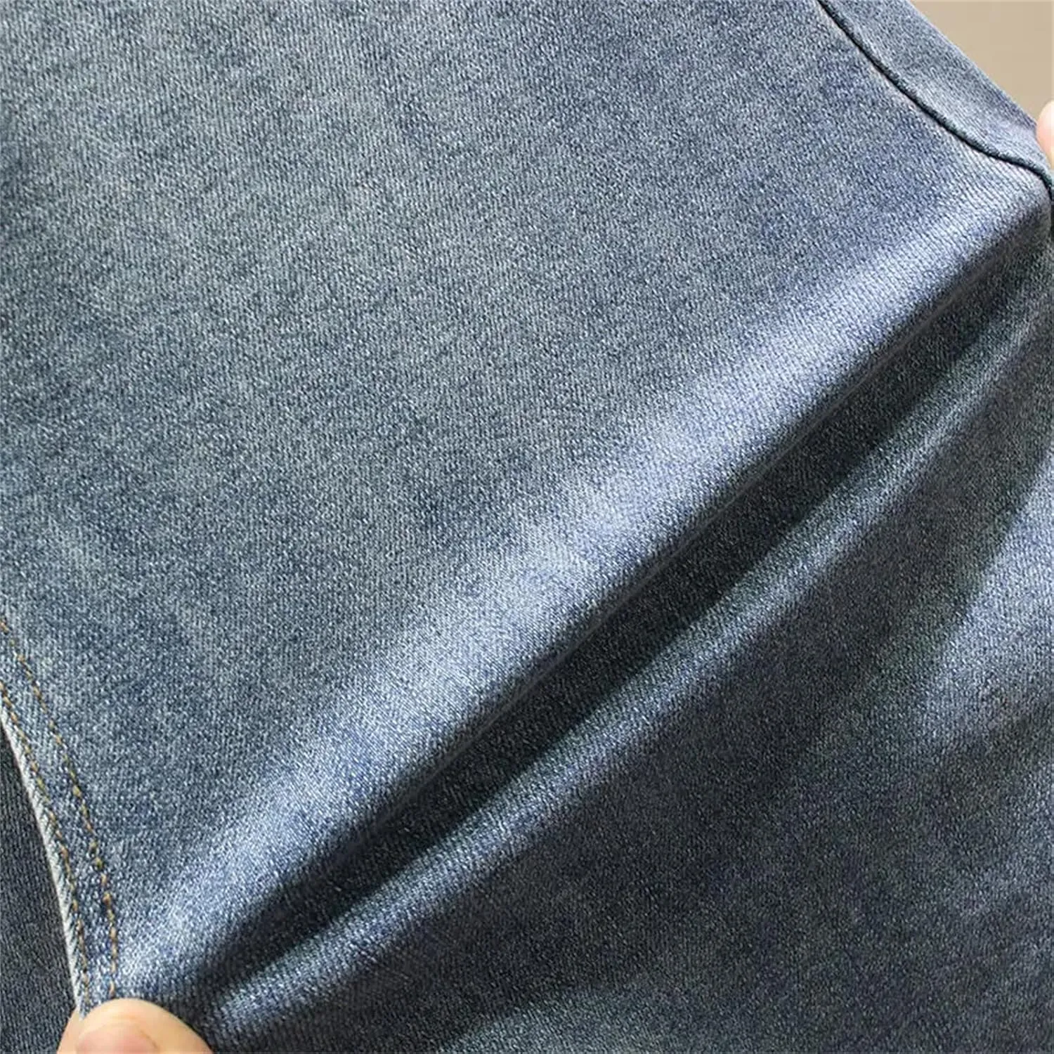 Women Denim Skirts Summer High Waist Slit Hip Casual A-Line Midi Jean Skirt