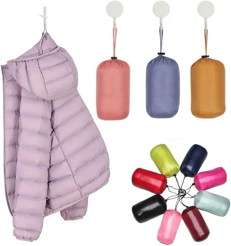 Women Fashion Hoodid Short Puffer Jackets Autumn Winter Female White Duck Down Slim Fit Coat