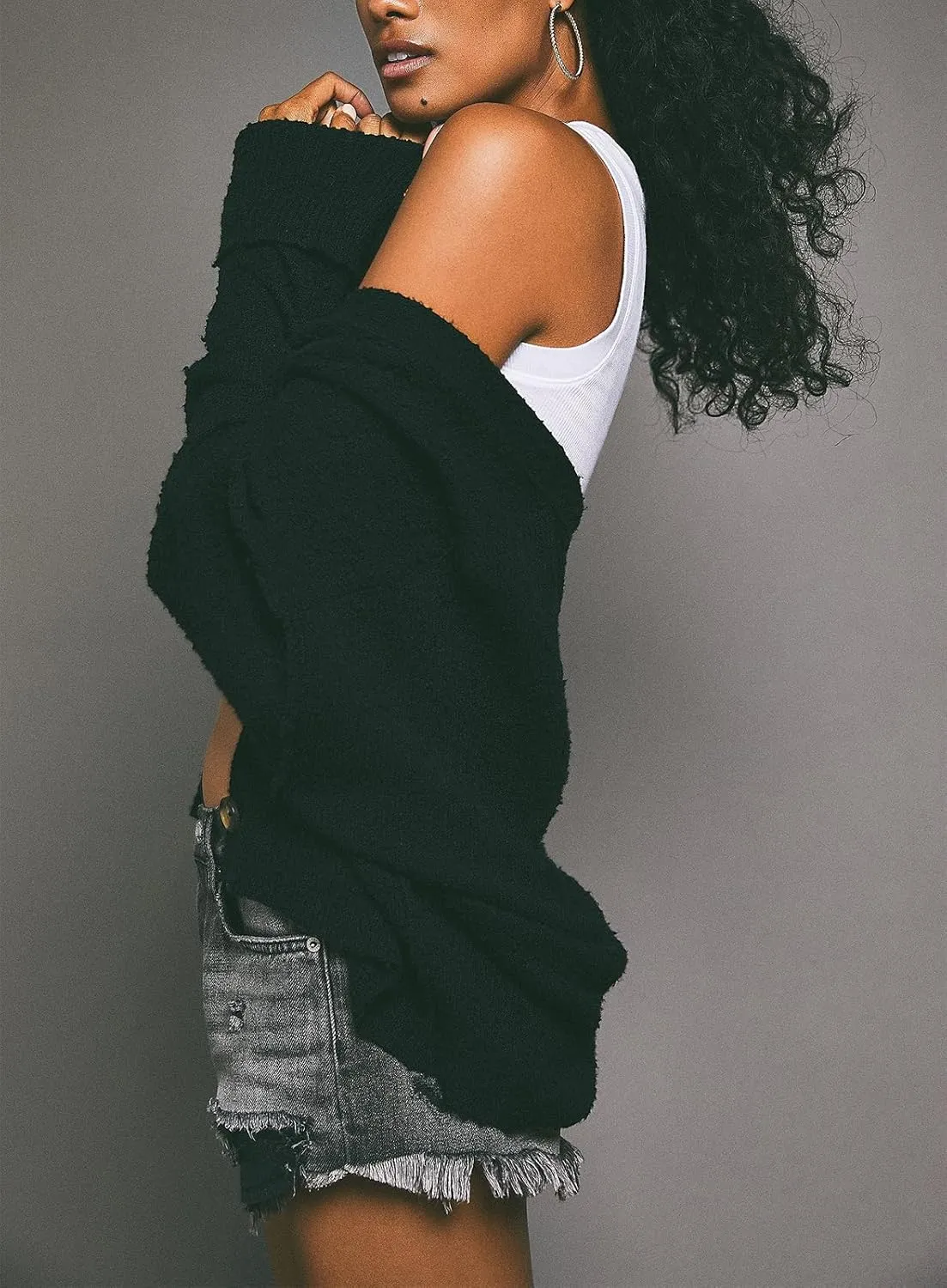 Women Knitted Cardigan Sweaters Long Sleeve Button Down Ribbed Knit Sweater Tops Y2k Cropped Cardigans Streetwear