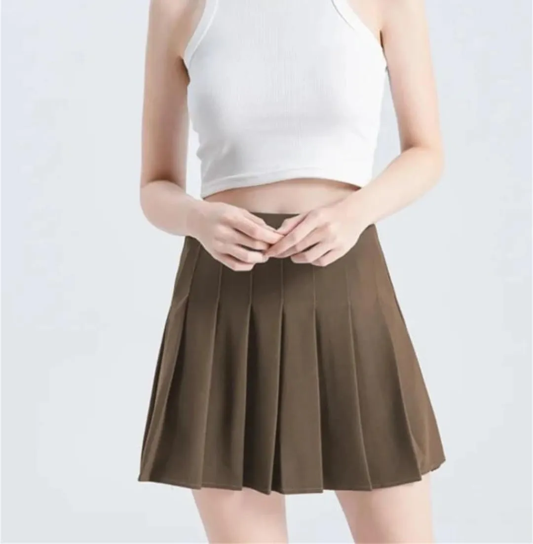 Women Summer School Uniform for Girls Skirts Fashion Mini Short Pleated Skirt