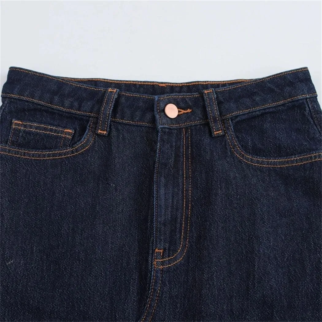Women's 2025 Summer Mid-Length Denim Skirt High Waist Commuting Button Pockets Midi Skirt