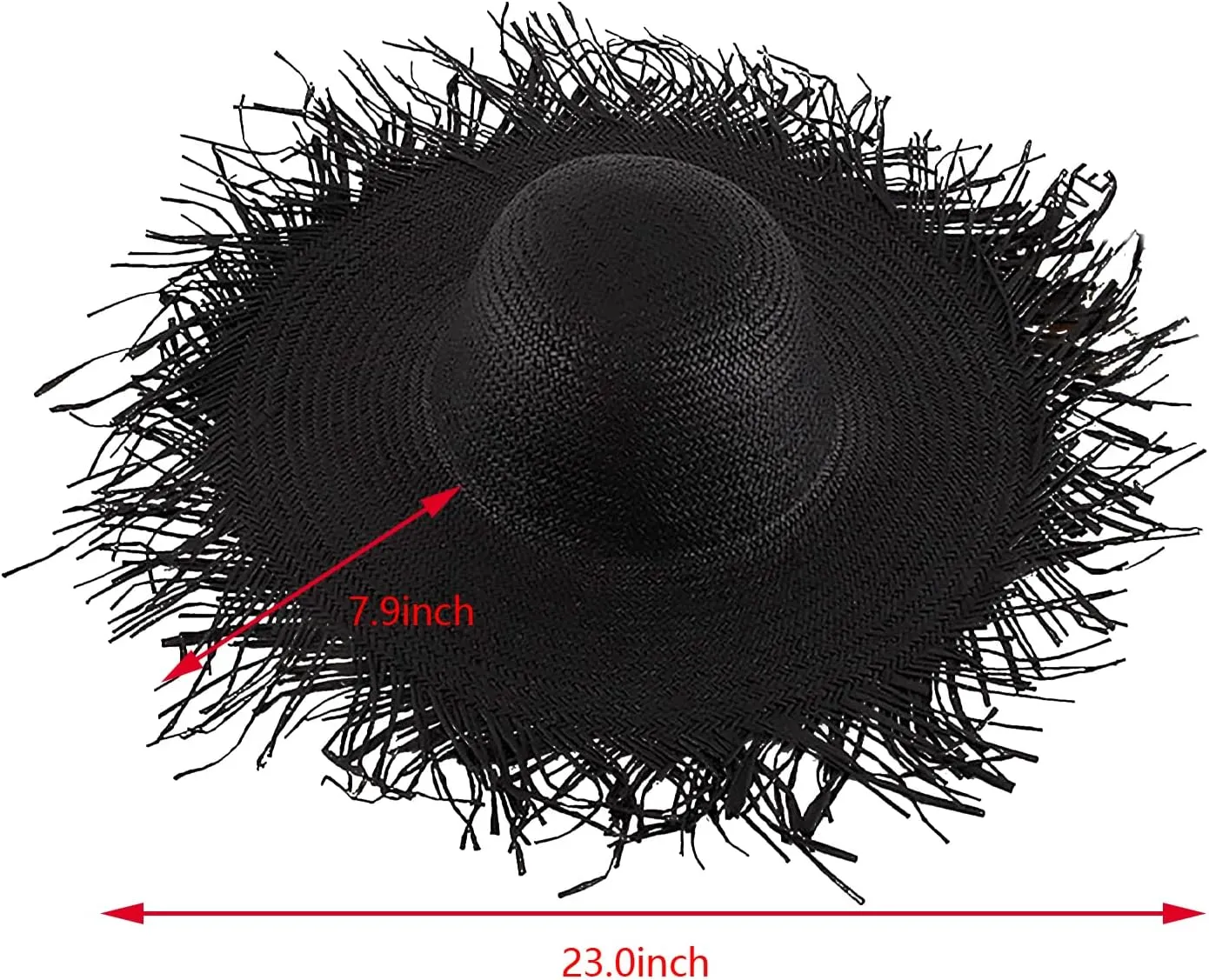 Womens Beach Straw Hat Summer Frayed Straw Bucket Sun Hats Floppy Wide Brim Beach Straw Bucket Hat Raffia UV Protection Hat