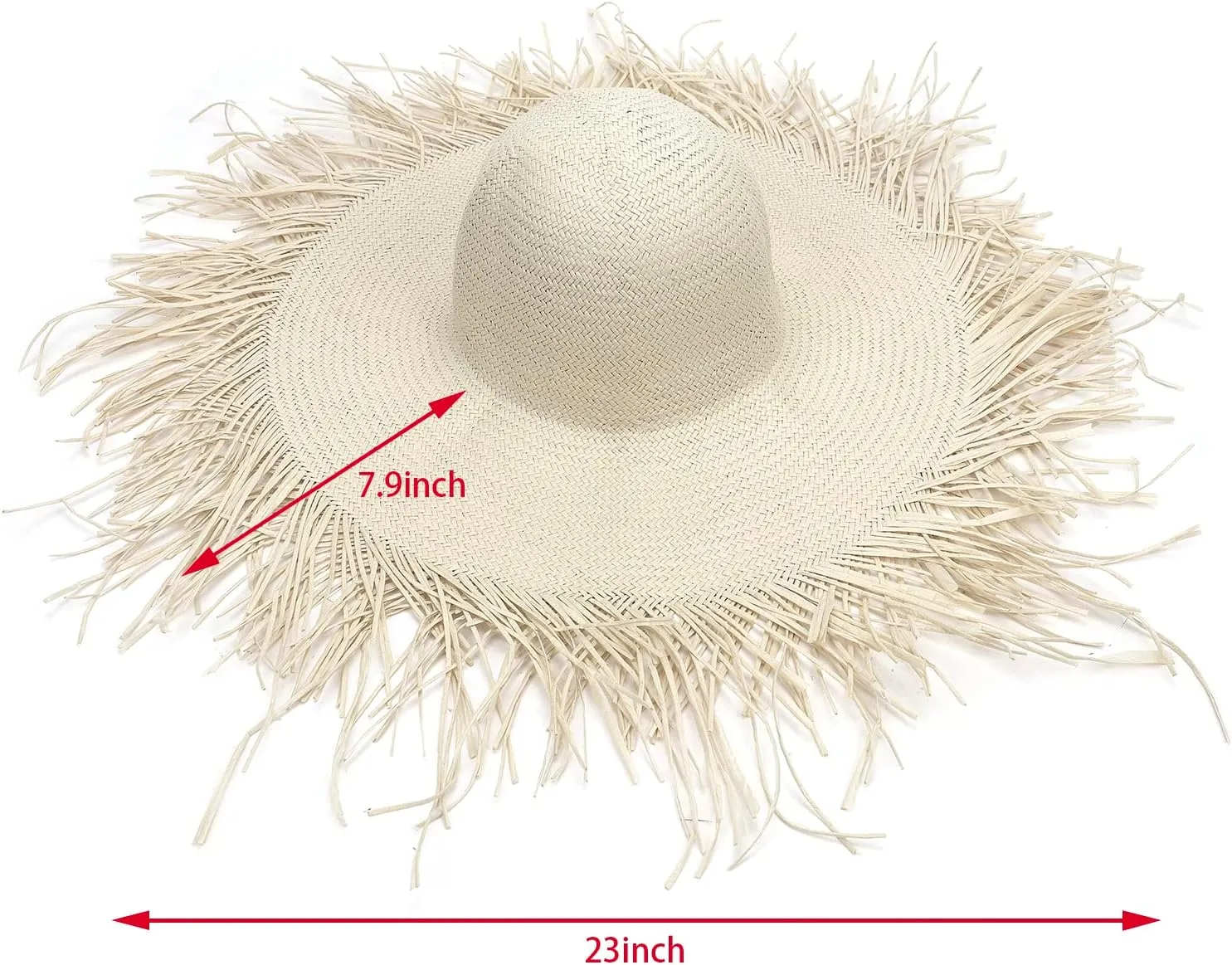 Womens Beach Straw Hat Summer Frayed Straw Bucket Sun Hats Floppy Wide Brim Beach Straw Bucket Hat Raffia UV Protection Hat