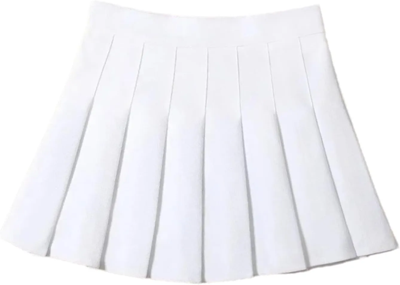 Women's Fashion Pleated A-Line Mini Short Skirt with Elastic Waist for Ladies Girls