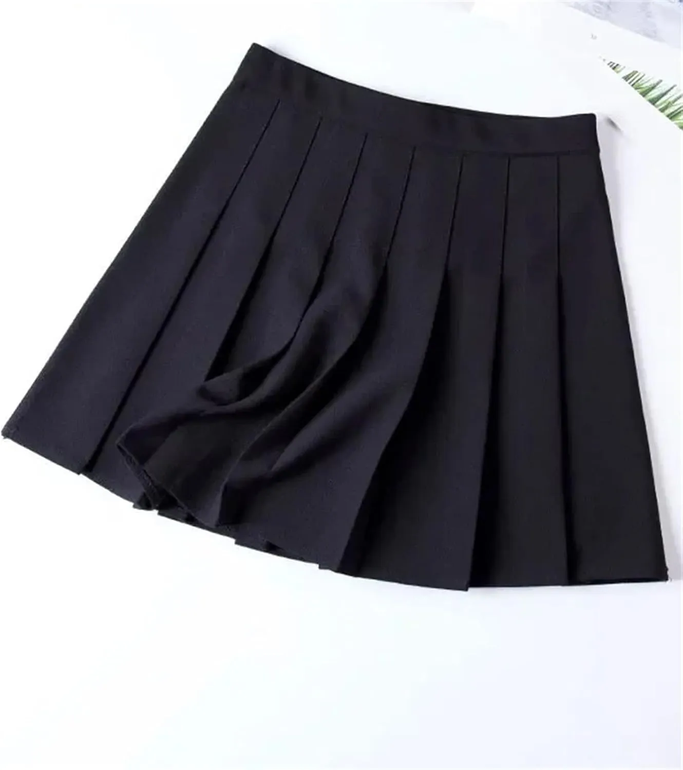 Women's Fashion Pleated A-Line Mini Short Skirt with Elastic Waist for Ladies Girls