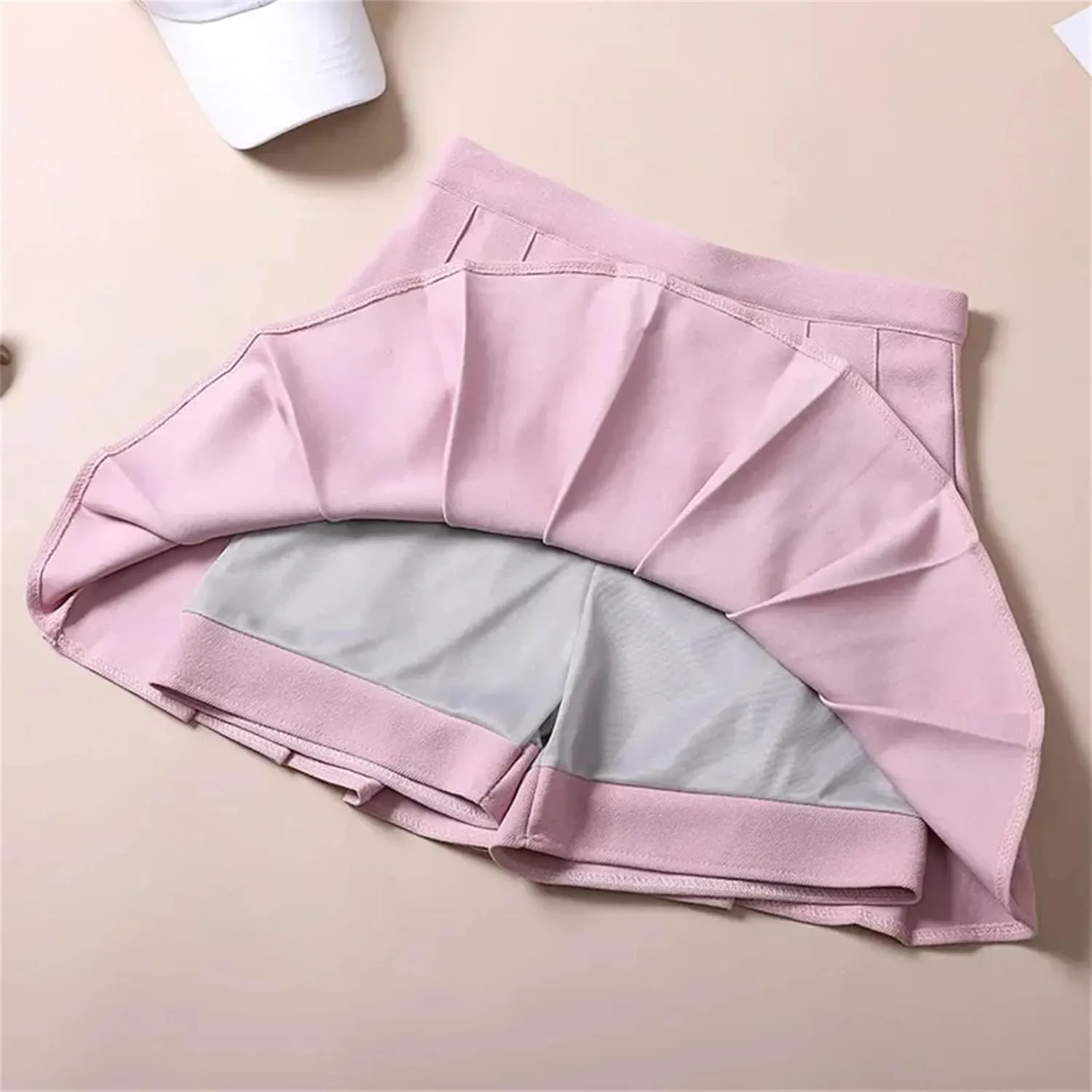 Women's Fashion Pleated A-Line Mini Short Skirt with Elastic Waist for Ladies Girls