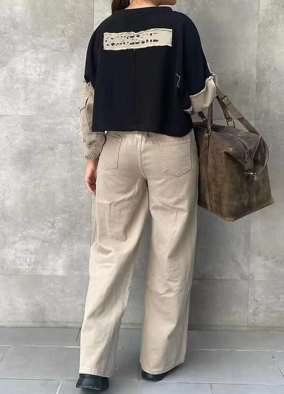 Women's High Waisted Ripped Boyfriend Jeans Casual Baggy Straight Leg Mom Denim Pants with Pockets