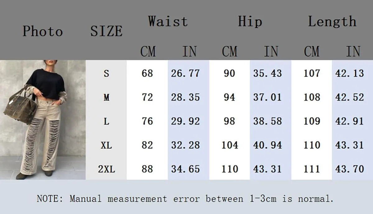 Women's High Waisted Ripped Boyfriend Jeans Casual Baggy Straight Leg Mom Denim Pants with Pockets