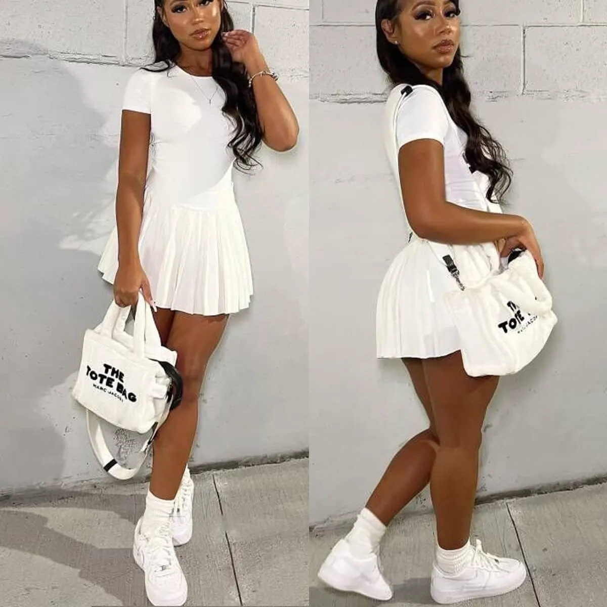 Women's Mini Pleated Skirts Sexy Club Y2k High Wiast Stretchy Tennis Skater A-line Skirt