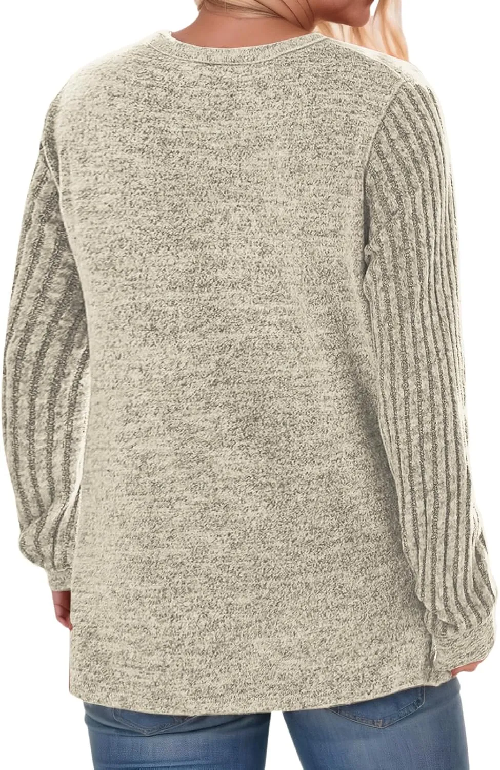 Womens-Plus-Size-Tops Trendy Long Sleeve T Shirts Dressy Lightweight Knit Sweaters Casual Loose Pullover Sweatshirts