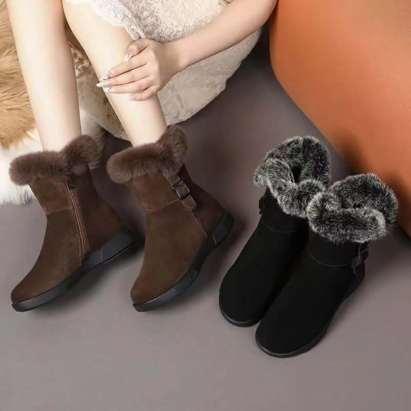 Women's Round Toe Winter Snow Boots