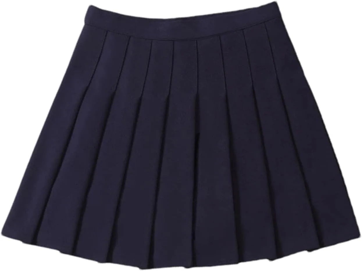 Women's Summer Pleated Skirt  Elastic High Waist Fashion Mini Skirt for Girls