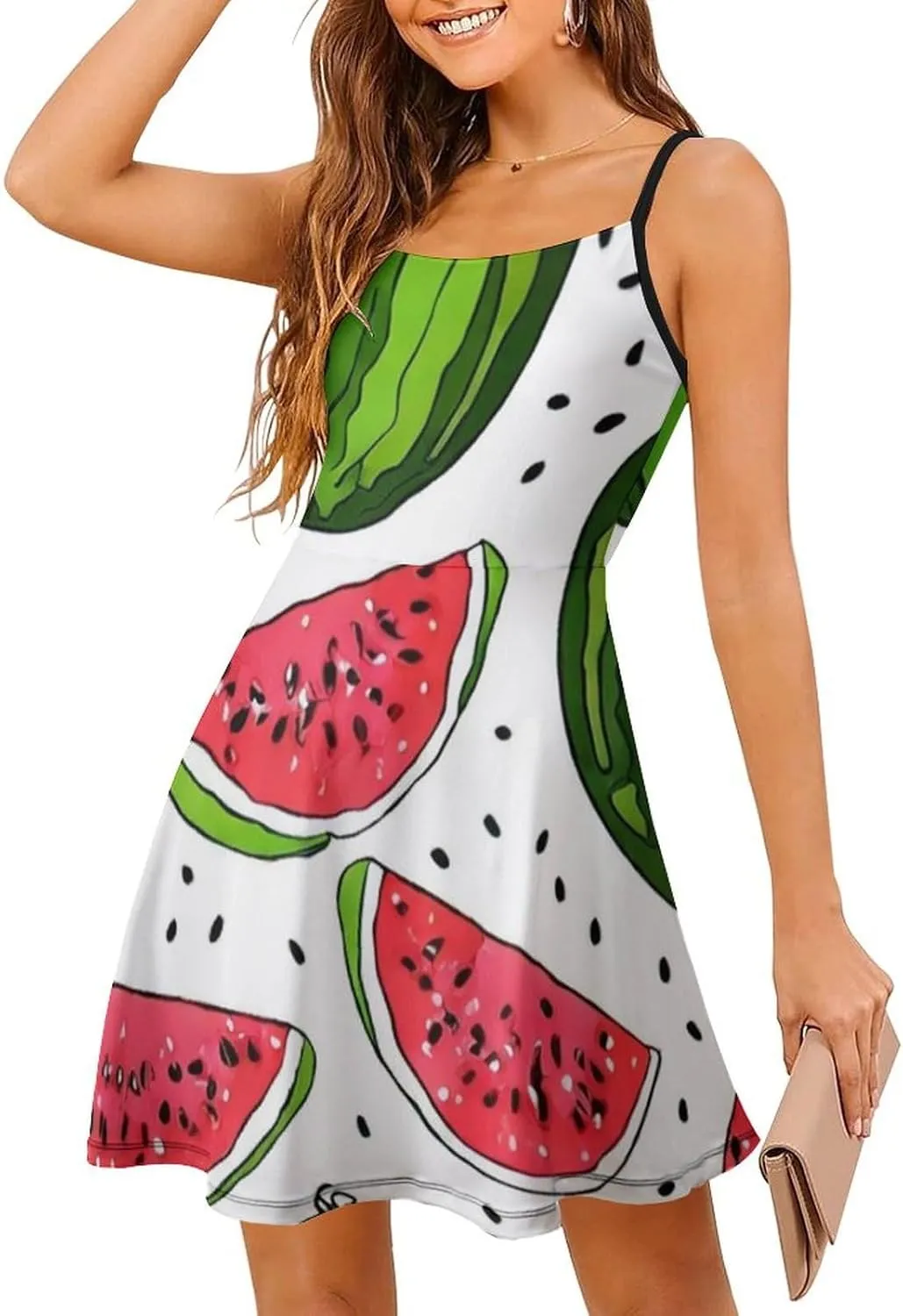 Women's U-Neck Sleeveless Midi Tank Dress for Party Holiday Beach