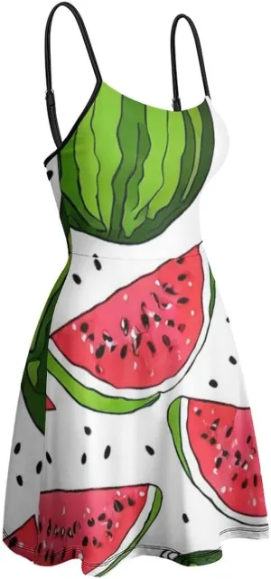 Women's U-Neck Sleeveless Midi Tank Dress for Party Holiday Beach