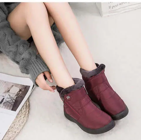 Women's Warm Fur-Trimmed Winter Snow Boots