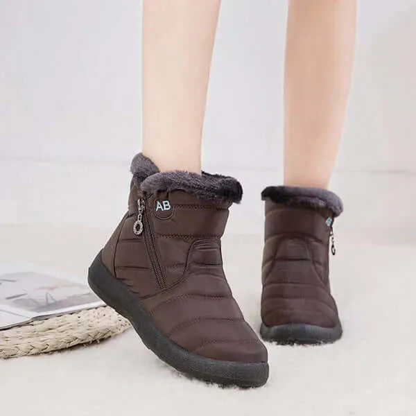 Women's Warm Fur-Trimmed Winter Snow Boots