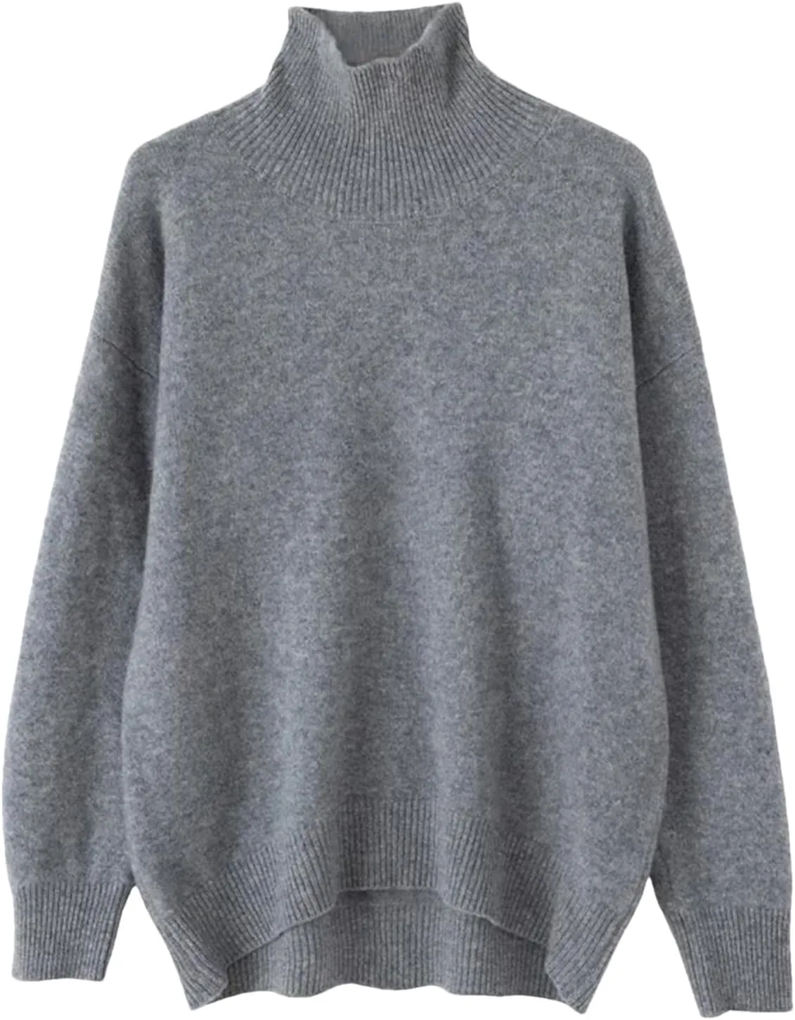 Women's Wool Sweater Turtleneck Loose Casual Soft Oversized Pullover