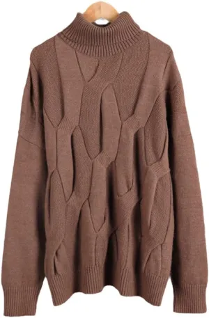 Wvapzxx Oversized Winter Thick Warm Women Turtleneck Sweaters Pullover Casual Loose Cashmere Jumper