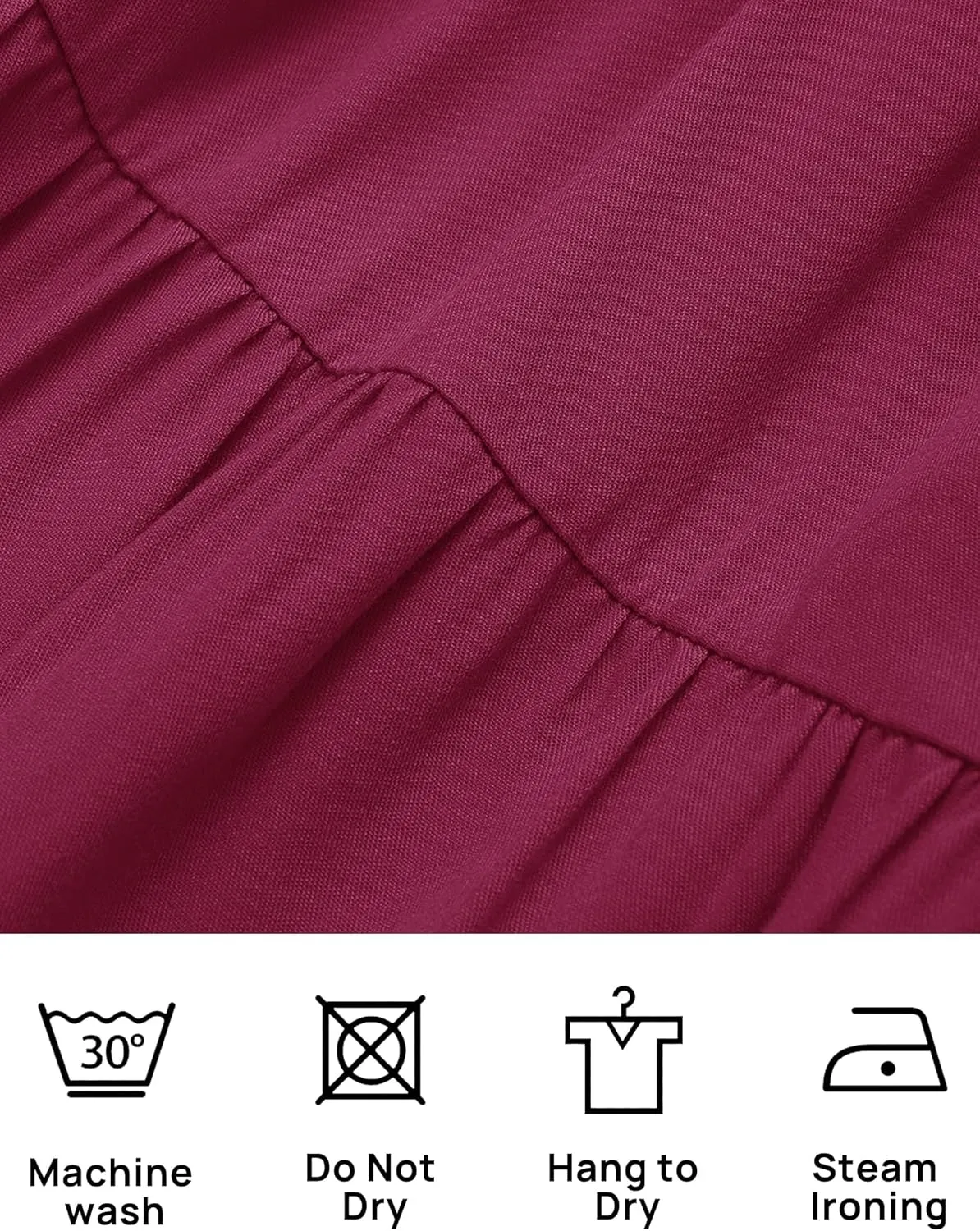 ZESICA Women's 2025 Summer Square Neck Short Puff Sleeve Solid Color High Waist Casual Smocked Flowy A Line Tiered Midi Dress